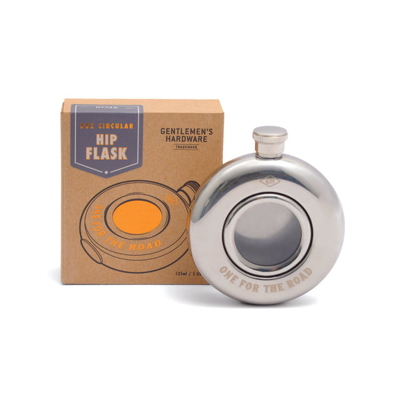 Gentleman's Hardware - Round Hip Flask sold at Have you Met Charlie? a unique gift shop in Adelaide, South Australia