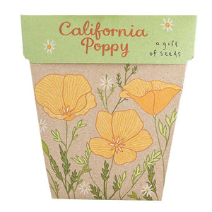 Sow 'n Sow Gift Of Seeds - California Poppy. Sold at Have You Met Charlie?, a unique gift shop located in Adelaide, South Australia.