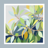 Claire Ishino Square Print - Green Leaves