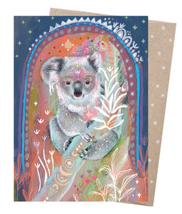 Earth Greetings Card - Forest Guardian. Sold at Have You Met Charlie?, a unique gift shop located in Adelaide, South Australia.