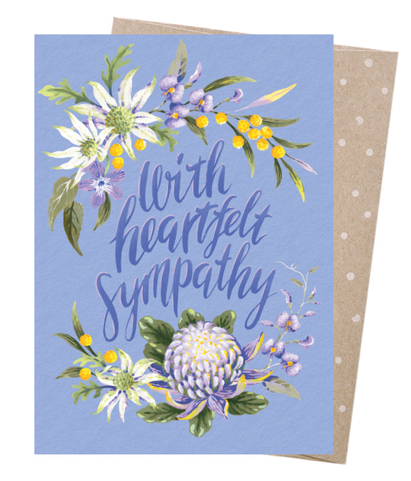 Earth Greetings Card - Sympathy Florals, sold at Have You Met Charlie? a unique gift shop in Adelaide, South Australia
