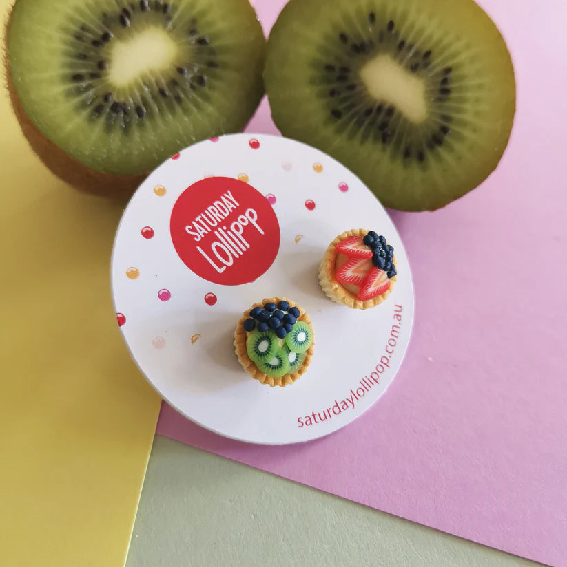 Saturday Lollipop Earrings - Fruit Tart available at Have You Met Charlie? a unique gift store in Adelaide, South Australia.