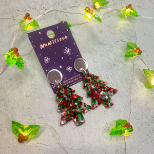 Mintcloud Christmas Earrings - Confetti Tree