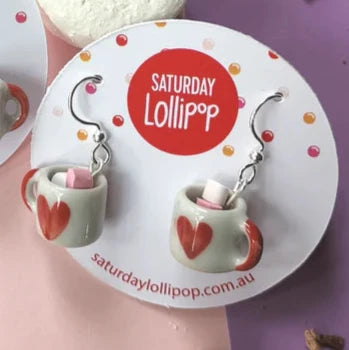 Saturday Lollipop Earrings - Hot Chocolate available at Have You Met Charlie? a unique gift store in Adelaide, South Australia.