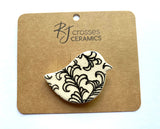 RJ Crosses Ceramic Brooch - Birds