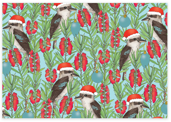 Earth Greetings Flat Wrapping Paper - Jolly Kookaburras, sold at Have You Met Charlie? a unique gift shop located in Adelaide, South Australia