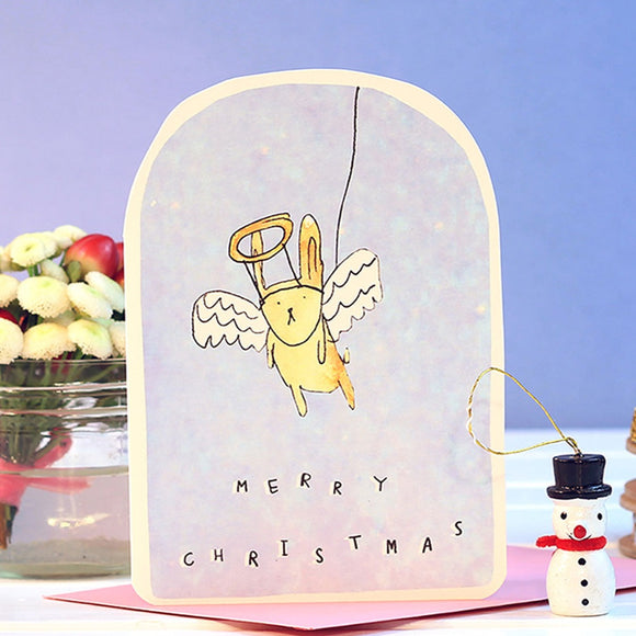 Laura Skilbeck Christmas Card - Angel Bunny