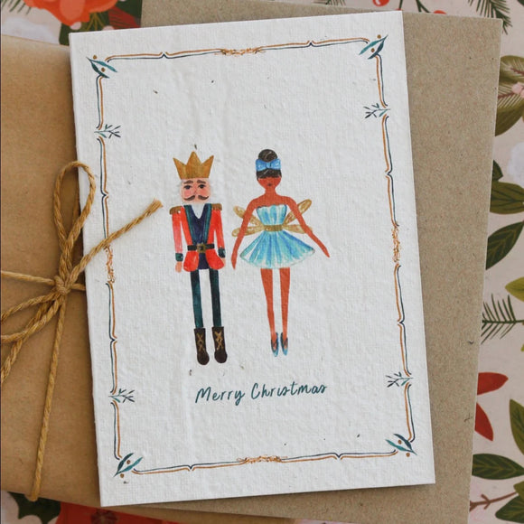 Hello Petal Plantable Christmas Card - Nutcracker sold at Have You Met Charlie? a unique gift shop in Adelaide, South Australia