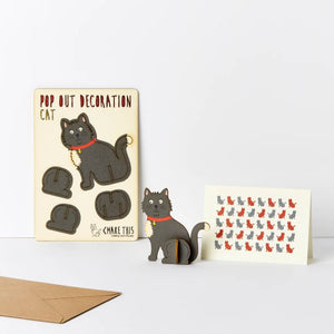 Pop Out Decoration Card - Black Cat, sold at Have You Met Charlie?, a unique gift store in Adelaide, South Australia.