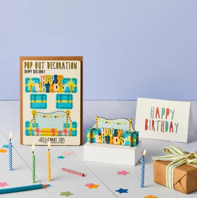 Pop Out Decoration Card - Happy Birthday Presents, sold at Have You Met Charlie?, a unique gift store in Adelaide, South Australia.