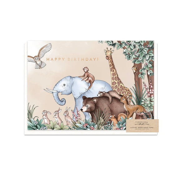 ypoflora Card - Animals Birthday. Sold at Have You Met Charlie?, a unique gift shop located in Adelaide, South Australia.