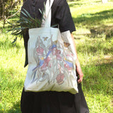 Earth Greetings Tote Bag With Pocket - Rosellas Amongst The Mallee. Sold at Have You Met Charlie?, a unique gift shop located in Adelaide, South Australia.
