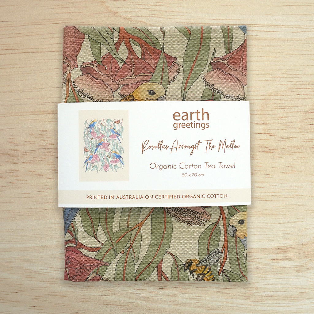 Earth Greetings Tea Towel - Australian Wildflowers sold at Have You Met Charlie? a unique gift shop located in Adelaide, South Australia