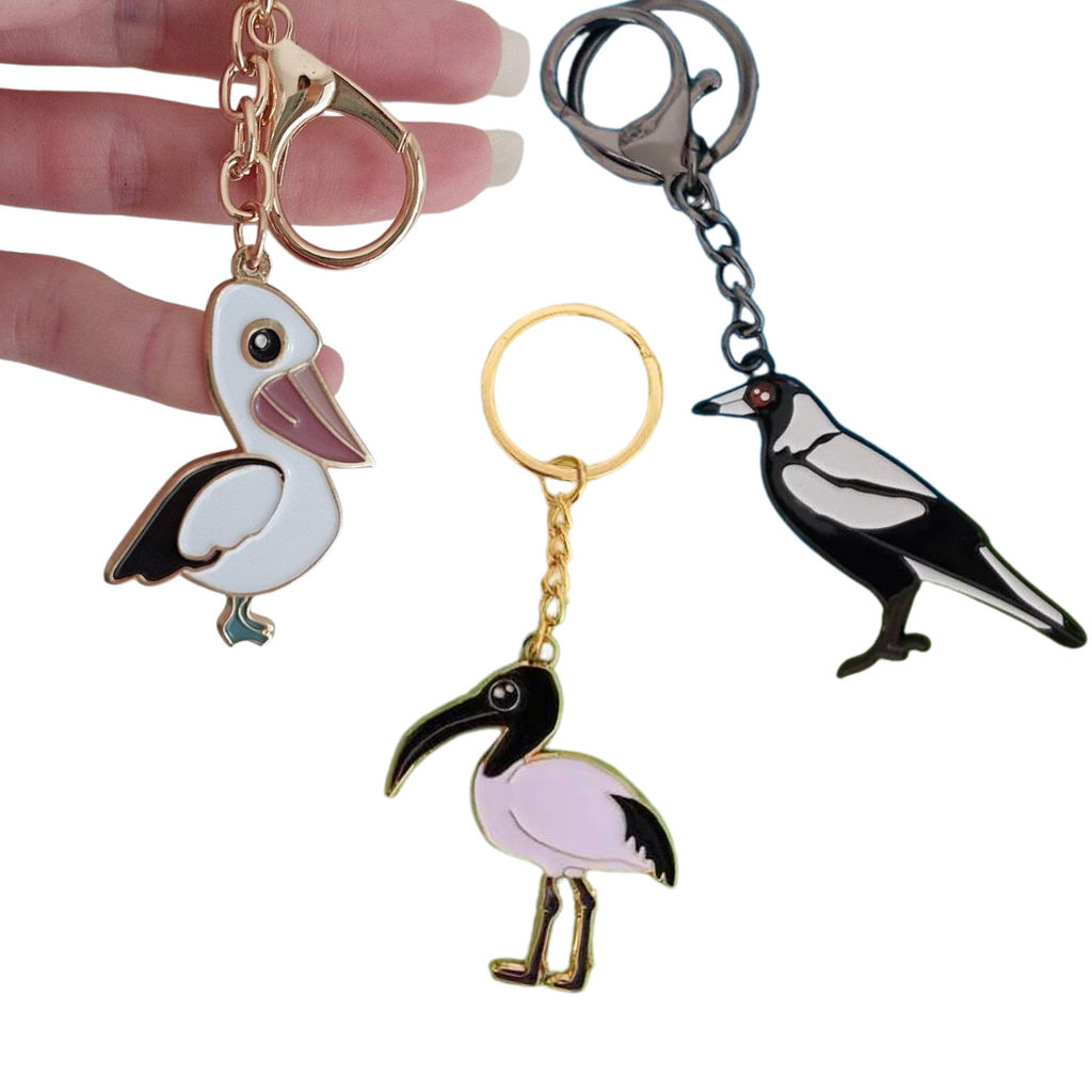 Patch Press bird keychains from Have You Met Charlie? a gift shop with unique Australian handmade gifts in Adelaide, South Australia.