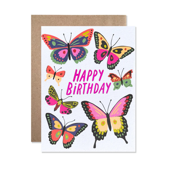 Hartland Brooklyn Card - Happy Birthday Butterflies sold at Have You Met CHarlie? a unique gift shop in Adelaide, South Australia