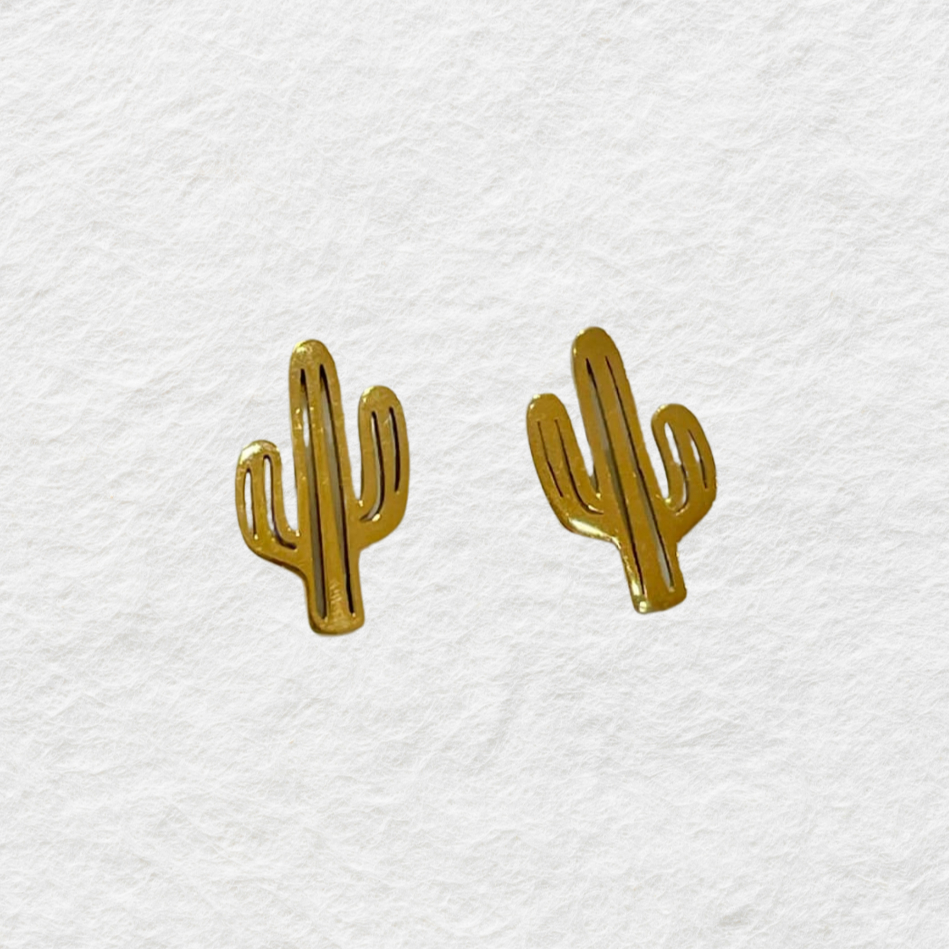 Stainless Steel Earrings - Cactus, sold at Have You Met Charlie?, a unique gift store in Adelaide, South Australia.