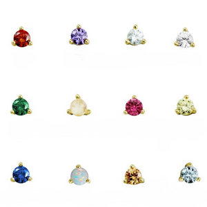 Sterling Silver Stud - Birthstones. Sold at Have You Met Charlie?, a unique gift shop located in Adelaide, South Australia.
