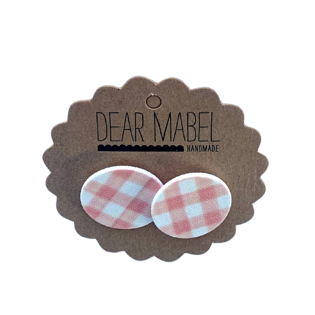 Dear Mabel Handmade - Gingham Earrings Various, Sold at Have You Met Charlie?, a unique gift shop located in Adelaide, South Australia.