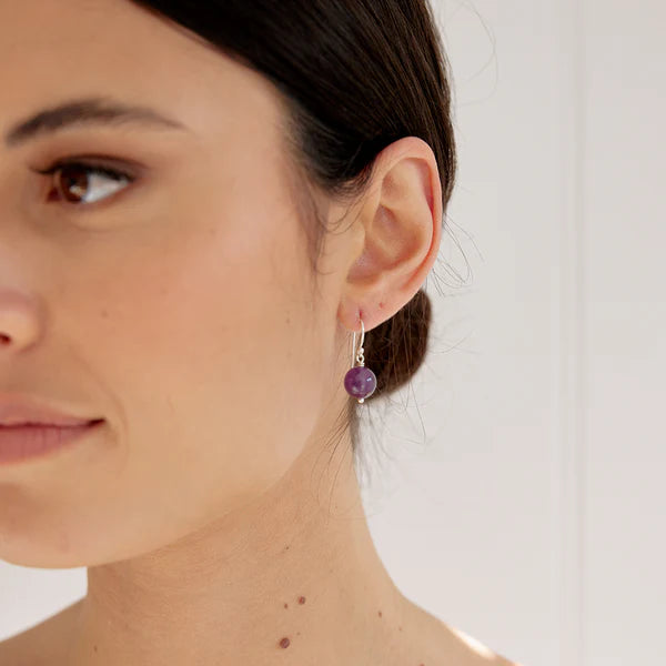 Palas Jewellery - Amethyst Healing Gem Earrings, sold at Have You Met Charlie?, a unique gift store in Adelaide, South Australia.