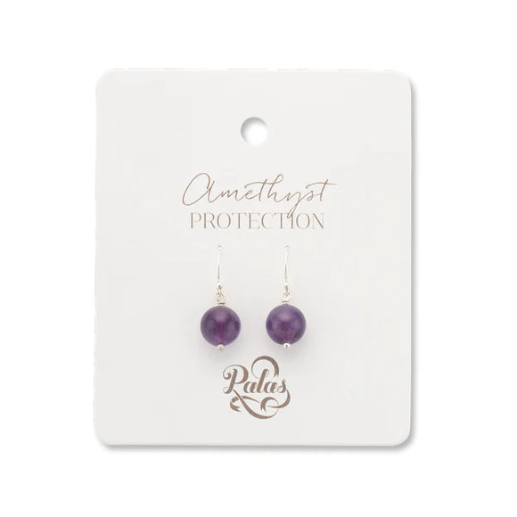 Palas Jewellery - Amethyst Healing Gem Earrings, sold at Have You Met Charlie?, a unique gift store in Adelaide, South Australia.