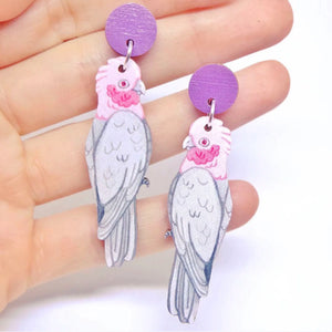 Pixie Nut & Co Dangles - Galah, sold at Have You Met Charlie, a unique gift store in Adelaide, South Australia.