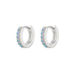 Sterling Silver Earrings - Opalite Studded Sleeper