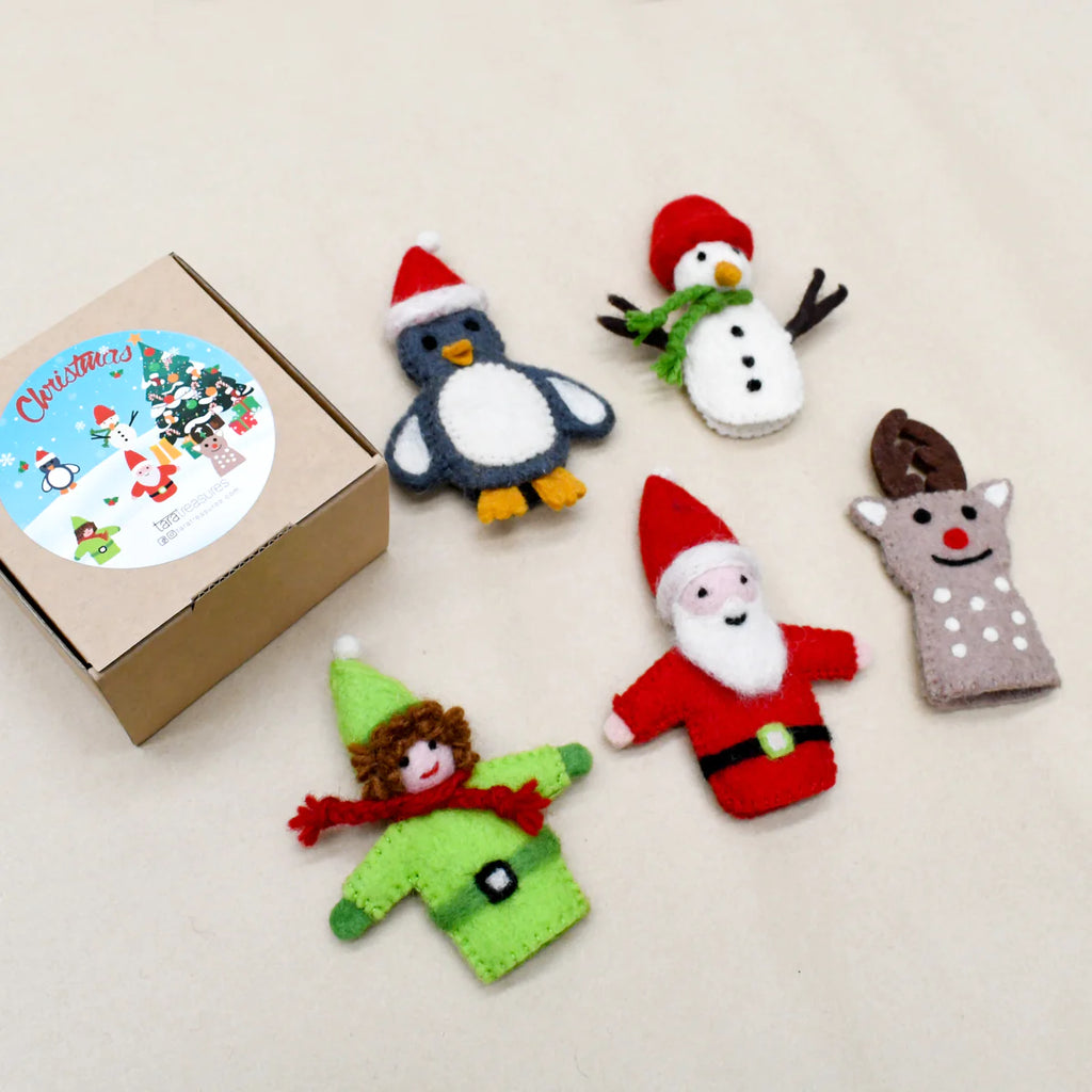 Tara Treasures Finger Puppets Set - Christmas sold at Have you Met Charlie? a unique gift shop in Adelaide, South Australia