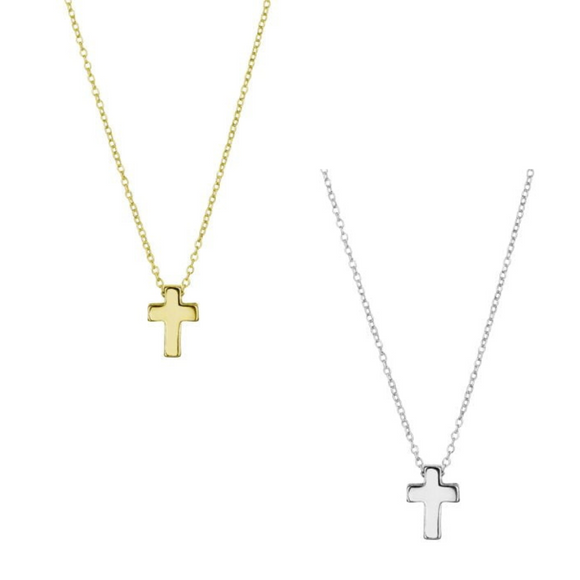 Sterling Silver Necklace - 3D Cross