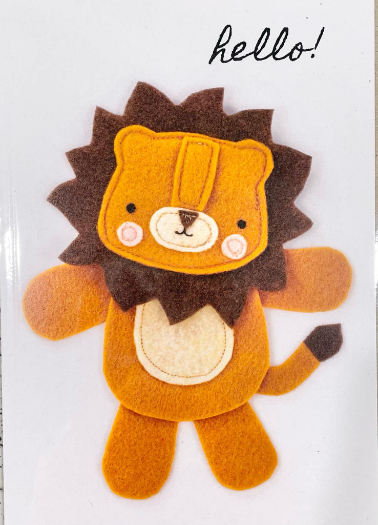 Fleeci Greeting Card - Lion, sold at Have You Met Charlie?,  a unique gift store in Adelaide, South Australia.