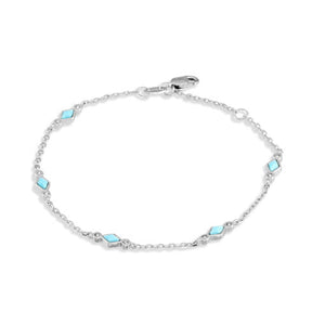 Sterling Silver Bracelet - Turquoise Enamel Diamonds sold at Have YOu Met Charlie? a unique gift shop in Adelaide, South Australia
