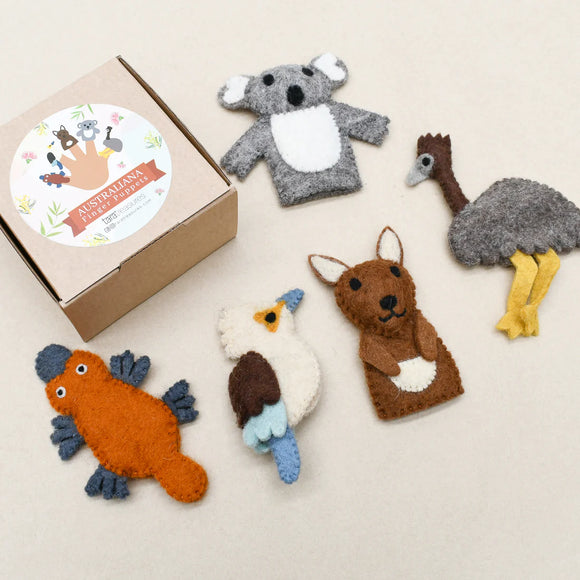 Tara Treasures Finger Puppets Set - Various sold at Have you Met Charlie? a unique gift shop in Adelaide, South Australia