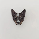 Patch Press Pins - Australian Cattle Dog / black metal, sold at Have You Met Charlie?, a unique gift store in Adelaide, South Australia.