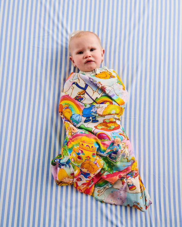 Kip&Co x Rainbow Brite Bamboo Swaddle - Various, Sold at Have You Met Charlie?, a unique gift shop located in Adelaide, South Australia.