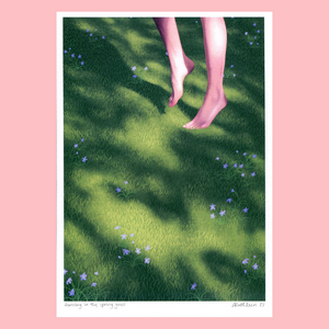 Lauren Kathleen Art Print - Dancing in the Spring Grass - Various Sizes