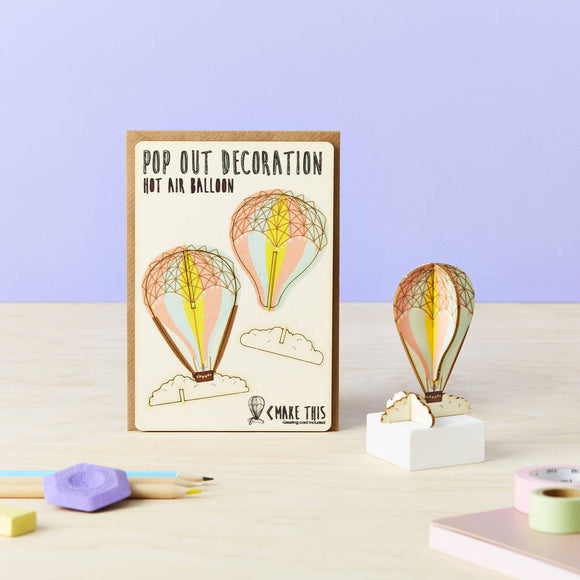 Pop Out Decoration Card - Hot Air Balloons, sold at Have You Met Charlie?, a unique gift store in Adelaide, South Australia.