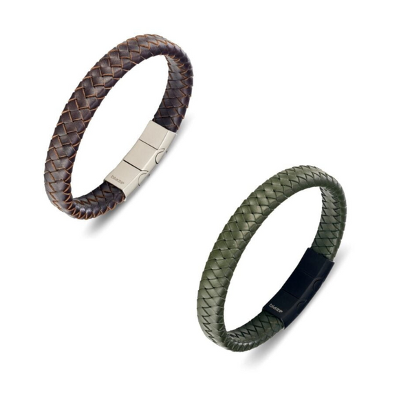 Leather & Stainless Steel Men's Bracelet Sold at Have You Met Charlie? a unique gift shop in Adelaide, South Australia