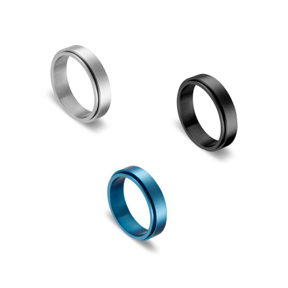 Stainless Steel Men's Ring - Spinner Fidget Ring - Various sold at Have You Met Charlie? a unique gift shop in Adelaide, South Australia