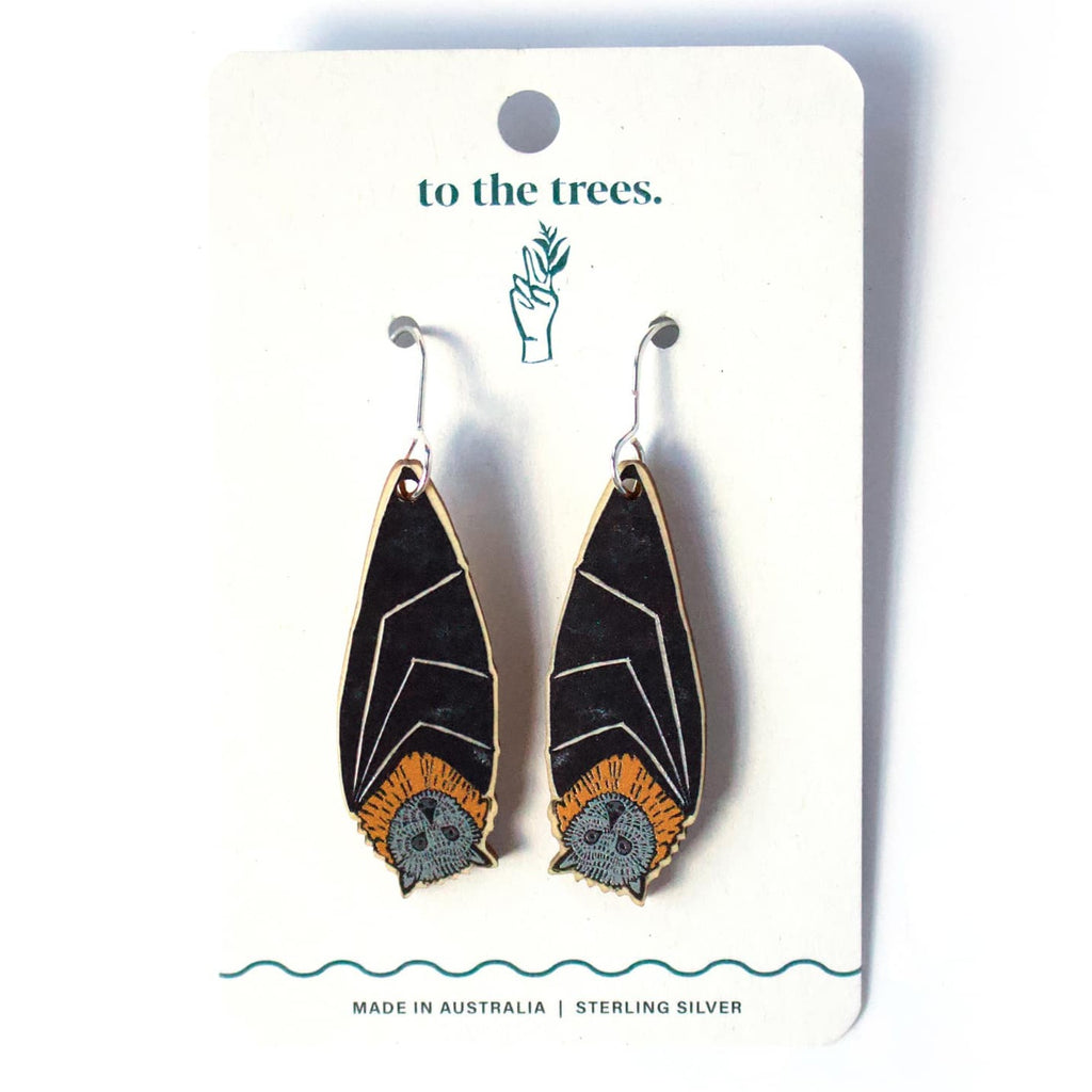 To the Trees Dangles - Fruit Bat sold at Have You Met Charlie? a unique gift shop in Adelaide, South Australia