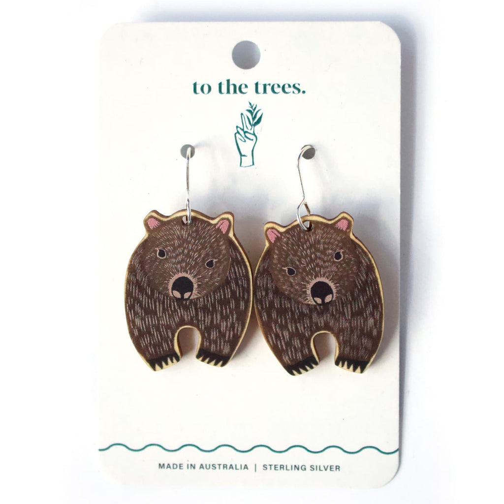 To the Trees Dangles - Wombat sold at Have You Met Charlie? a unique gift shop in Adelaide, South Australia