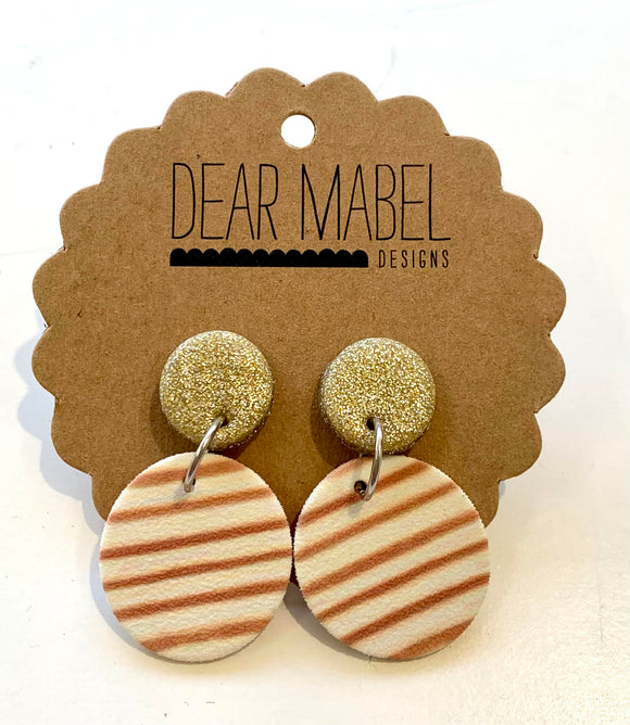 Dear Mabel Handmade Dangles - Small Disk Stud, sold at Have You met Charlie?, a unique gift store in Adelaide, South Australia.
