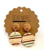 Dear Mabel Handmade Dangles - Small Disk Stud, sold at Have You met Charlie?, a unique gift store in Adelaide, South Australia.