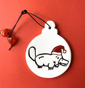 Copy of RJ Crosses Christmas Ornament - Platypus, sold at Have You Met Charlie?, a unique gift store in Adelaide, South Australia.