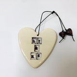 purple mr & ms heart ceramic ornament by RJ crosses from have you met charlie a gift shop with Australian unique handmade gifts in Adelaide South Australia