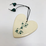 teal ms & ms heart ceramic ornament by RJ crosses from have you met charlie a gift shop with Australian unique handmade gifts in Adelaide South Australia
