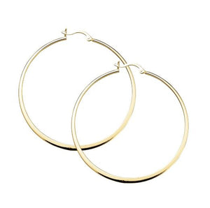 Sterling Silver Earrings - Flat Edge Hoop. Sold at Have You Met Charlie?, a unique gift shop located in Adelaide, South Australia.
