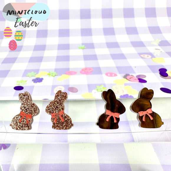Mintcloud Easter Earrings - Choc Bunny Studs