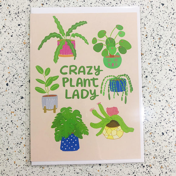 miss minzy crazy plant lady card have you met charlie adelaide australia