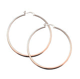 Sterling Silver Earrings - Flat Edge Hoop*