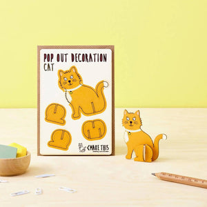Pop Out Decoration Card - Cat from have you met charlie a gift shop in Adelaide south Australian with unique handmade gifts