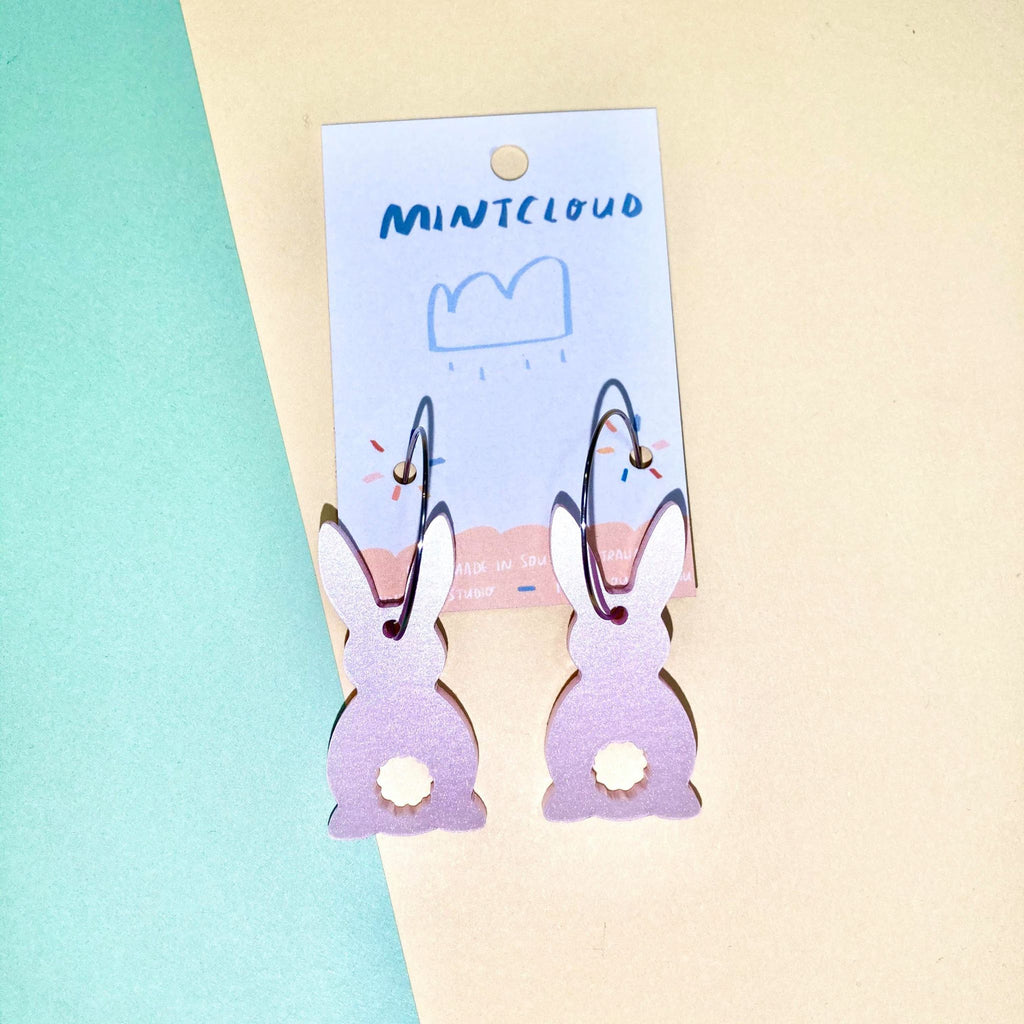 Mintcloud Earrings - Easter Bunny Dangles from have you met charlie a gift shop in Adelaide south Australian with unique handmade gifts